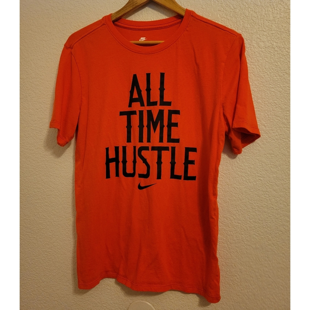 Nike Men's All Time Hustle Orange Tee Size M